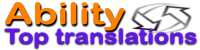 Ability Top Translations - Adult Translation service